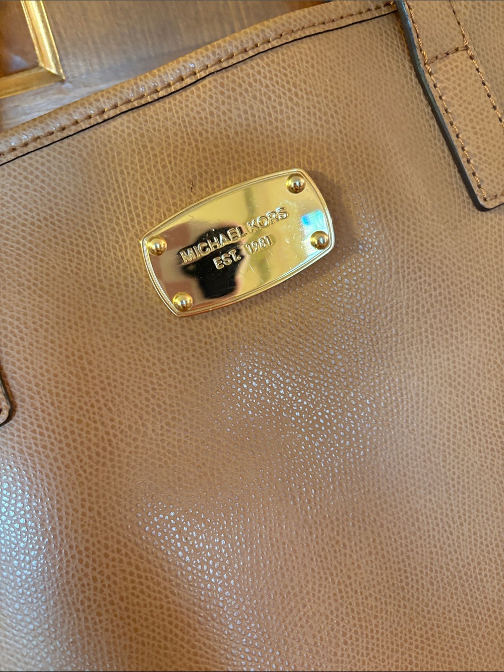 Michael Kors Caramel Brown Leather Tote - Picture 6 of 7